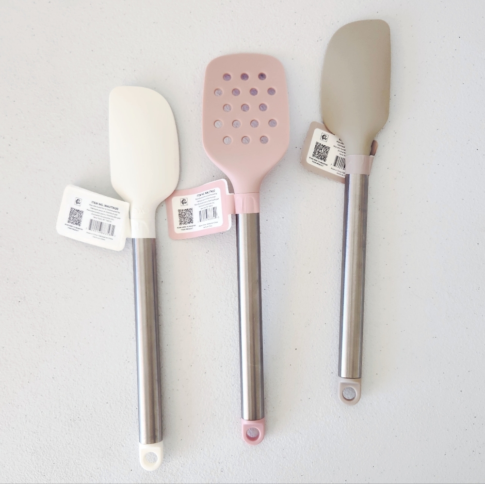 3PC CWC Silicone Spatulas & Slotted Turner Set - Picture 2 of 6